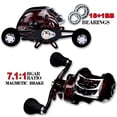 thumbnail image 1 of Baitcasting Reel 18+1 Ball Bearing High Speed Baitcast Fishing Reels 7.1:1 Gear Ratio 22LB Star Drag Baitcasting Reels - Right Left Handed Bait Cast Fishing Reel, 1 of 8