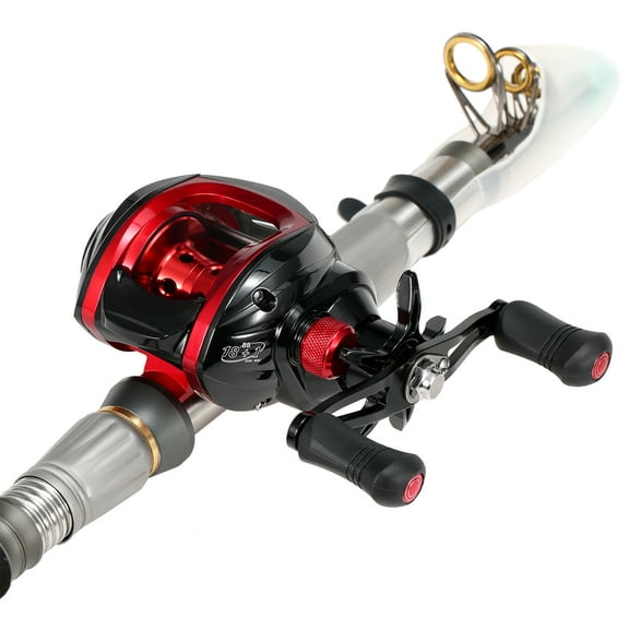 Baitcasting Reel 18+1BB Ball Bearings Baitcasting Fishing Reel High Speed Gear Ratio Magnetic Brake System Baitcaster Reel Red & Black Left Right Anglers