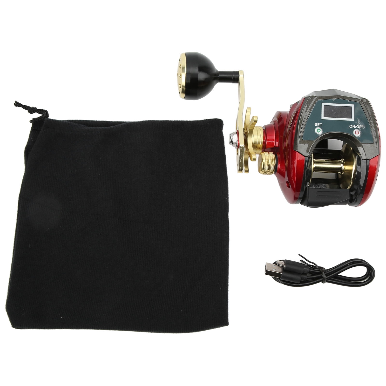 Baitcasting Reel with Line Counter Fishing Reels with Digital Display Fishing Gear Tackle for Saltwater Freshwater3000MJ Left Hand
