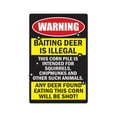 thumbnail image 1 of Baiting Deer Is Illegal Any Deer Found Will Be Shot! Warning Sign | Indoor/Outdoor | Funny Home Décor for Garages, Living Rooms, Bedroom, Offices | SignMission Gift Hunting Sign Wall, 1 of 4