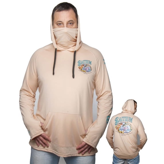Baitium Fishing Shirt For Men Outdoor Hooded Long Sleeve Sun Shirt Hiking Running UPF 50+