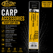 BaitsBase Step-O-Rig Ready Carp Rig   Pre-Tied Carp Fishing Hook Rig, 23cm, 25lb, Hook Size 6 2 Pack