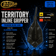 BaitsBase Territory Inline Gripper Lead 70g 2.5oz   Premium Carp Fishing Inline Weight for Long Distance Casting, Strong Bottom Grip, Durable Heavy Duty Lead Sinker