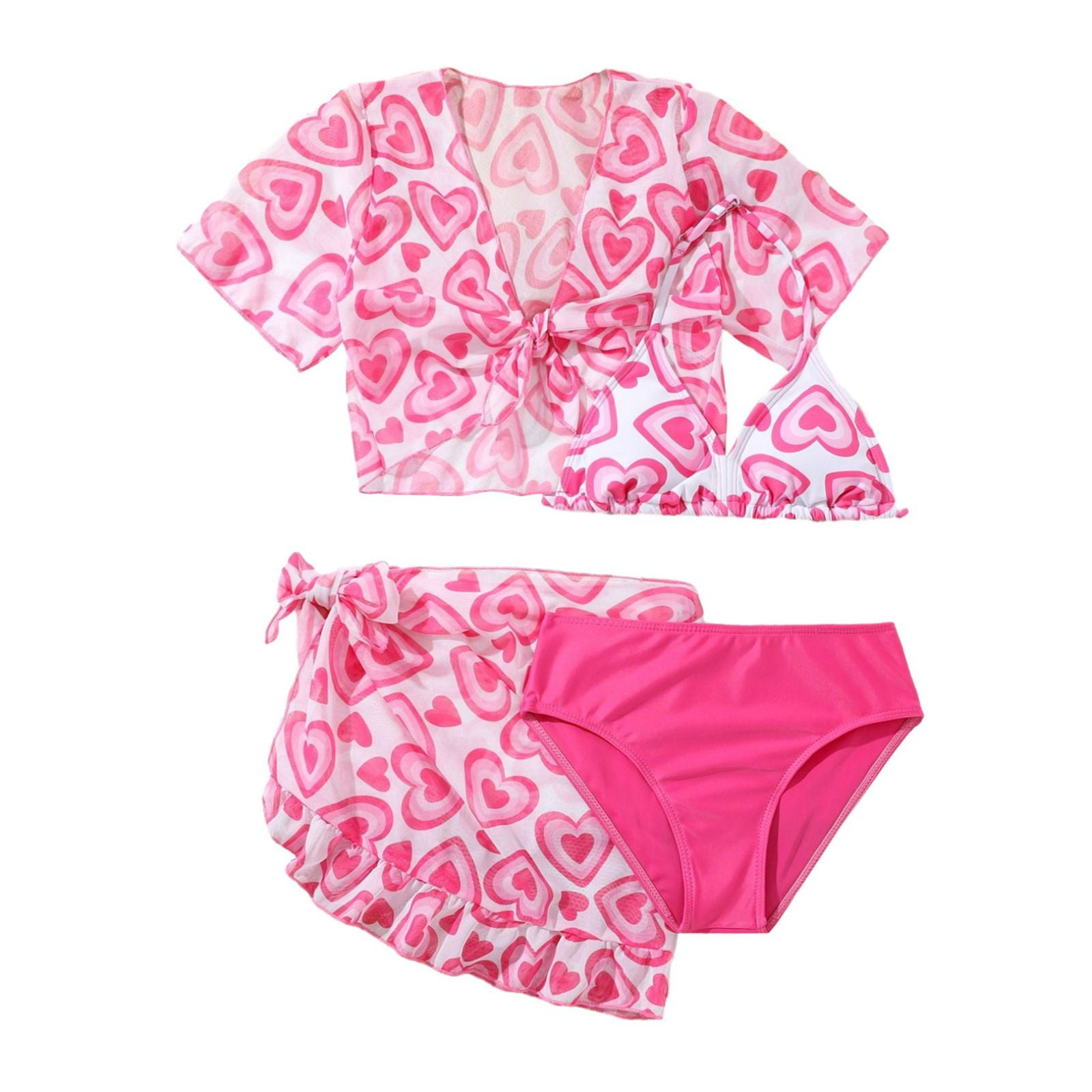 baiways-girl-s-4-pieces-bathing-suits-with-cover-up-set-swimwear