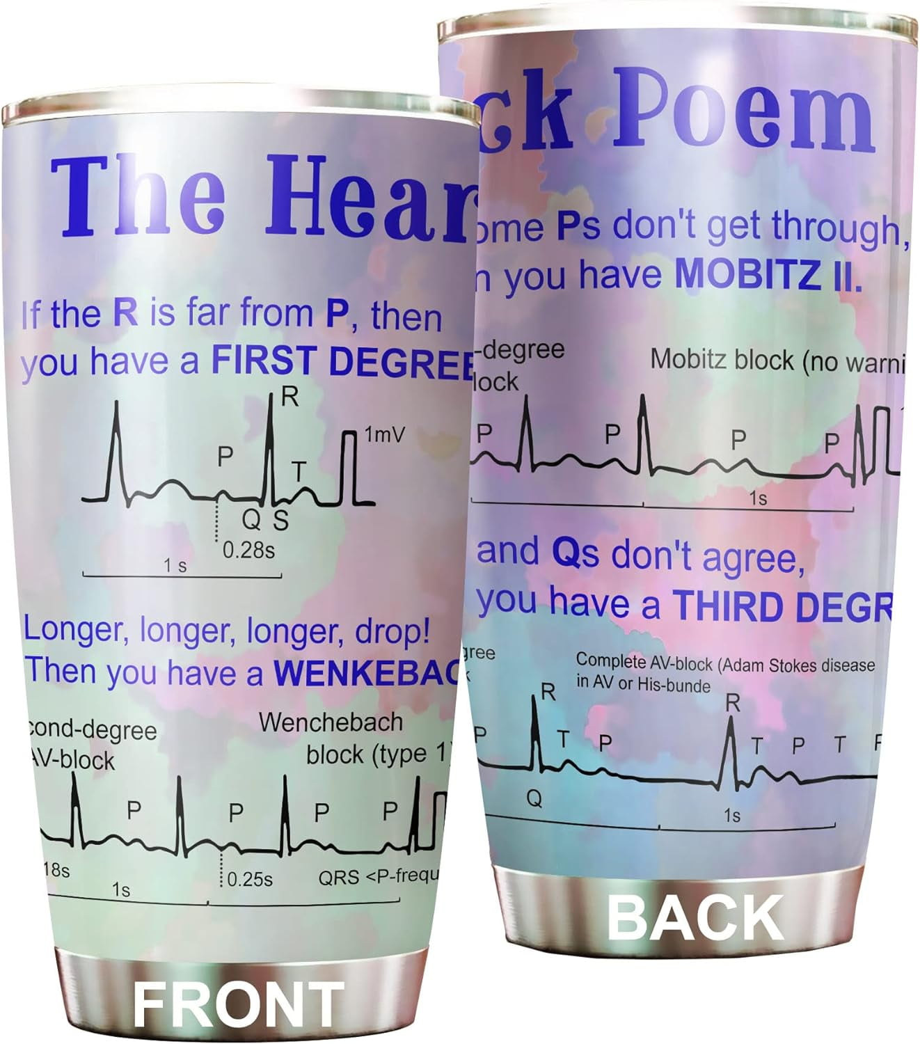 Baiyi Cardiology Gifts For Men Tumbler Stainless Steel , Anatomy Heart Coffee Cups For Doctor