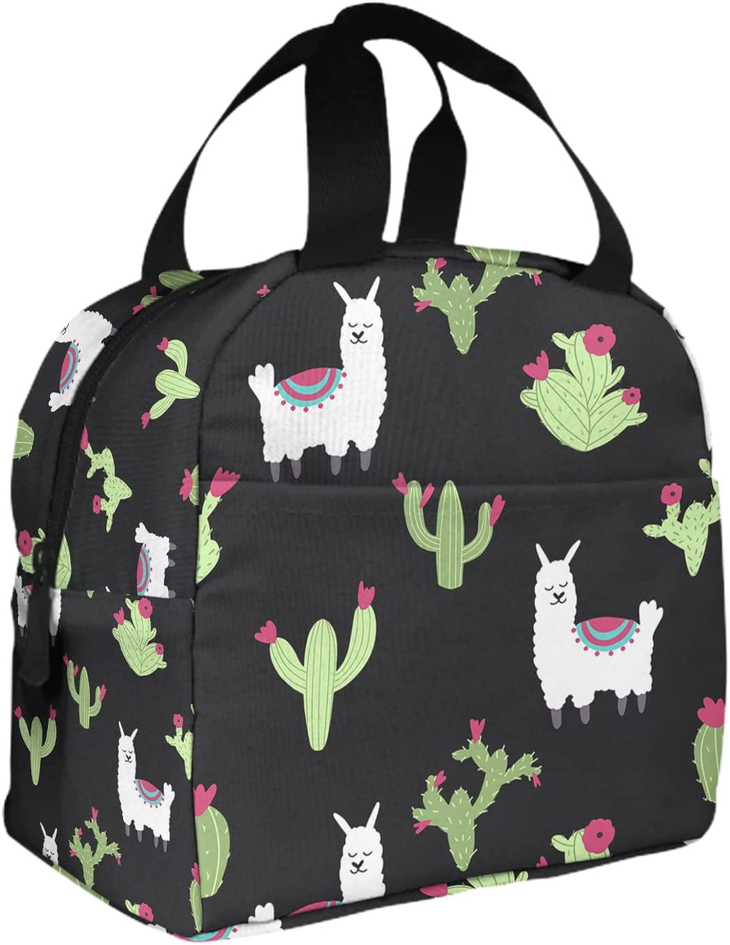 Baiyi Llama Insulated Lunch Bag Cactus Animal Alpaca Tropical Plant ...