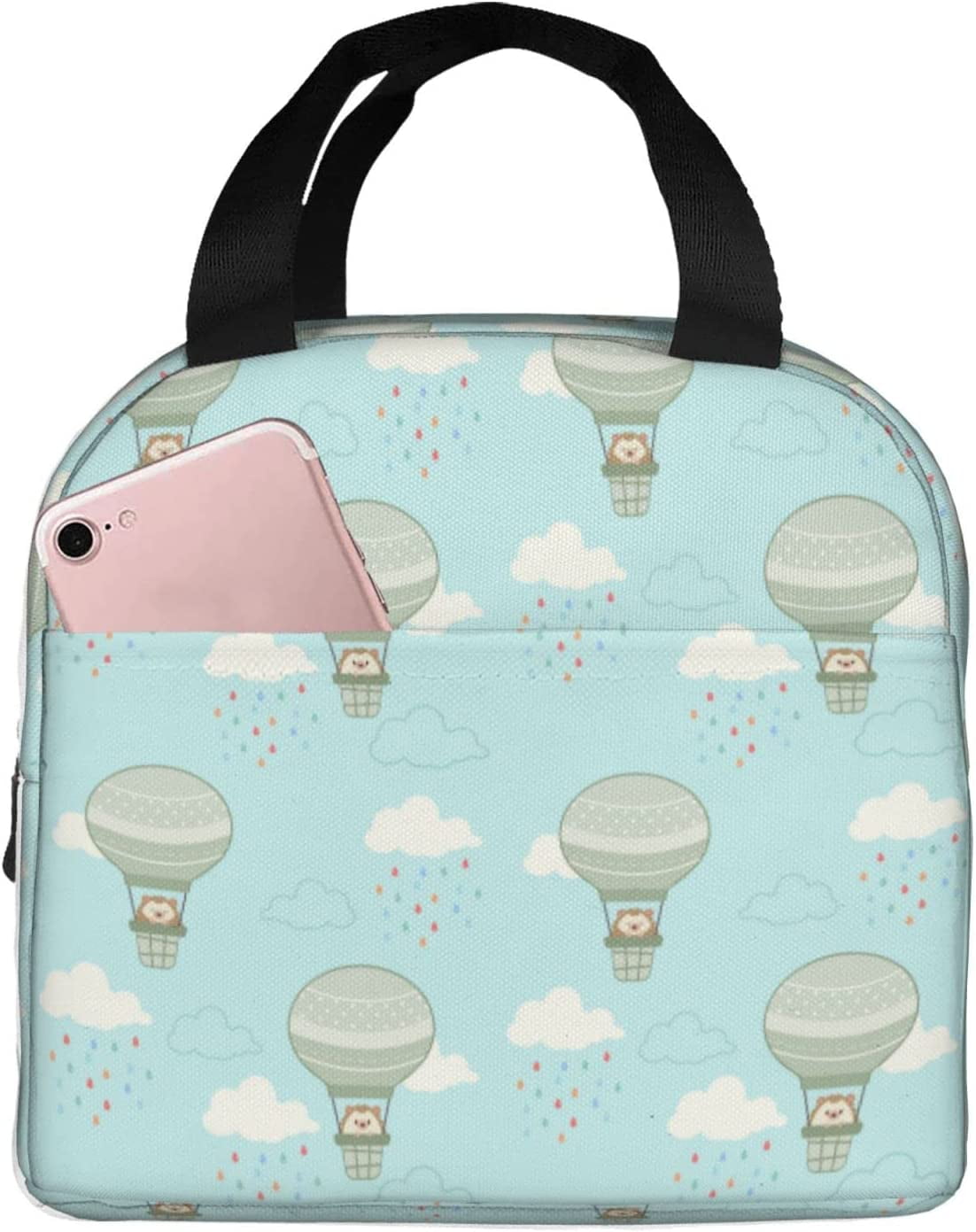 Baiyi Lunch Bag Cute Hedgehogs And Flowers Insulated Lunch Box Back To