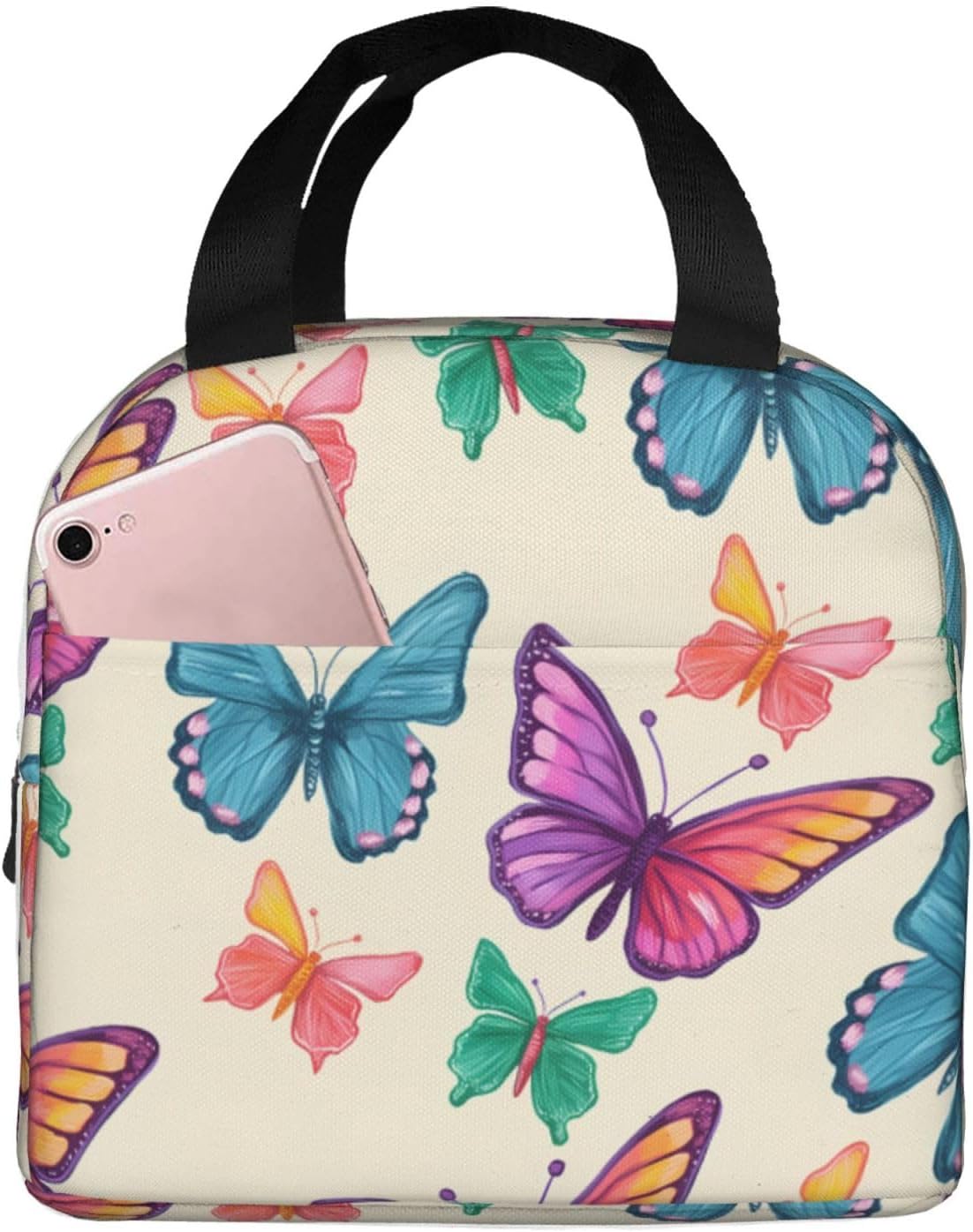 Baiyi Purple Butterfly Insulated Lunch Bag - Chic Practical, Lunch Box ...