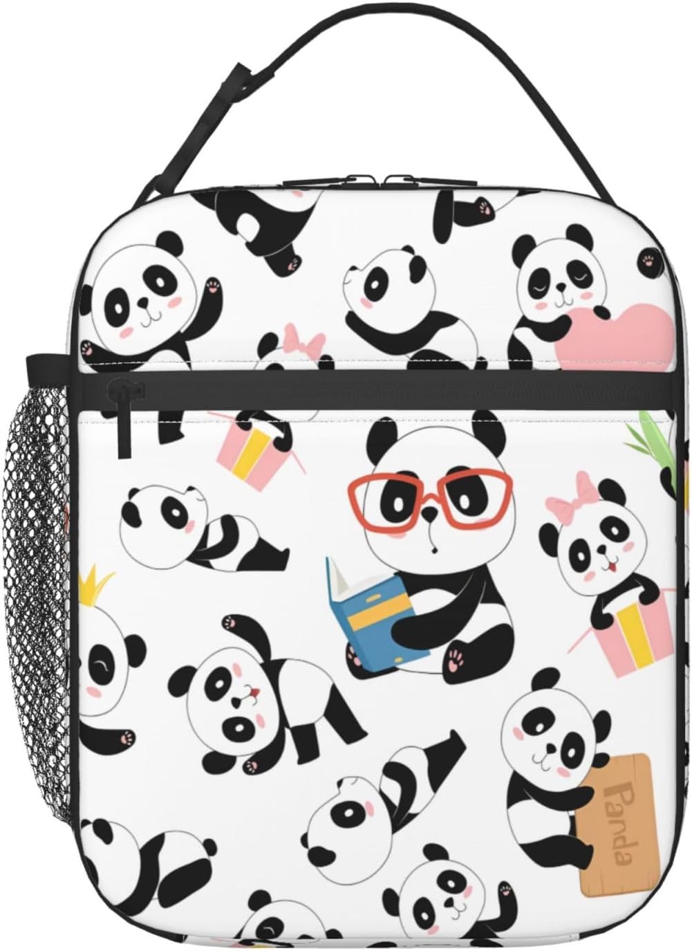 Baiyi Strawberry Plaid Lunch Box Insulated Lunch Bag Adults Women Men