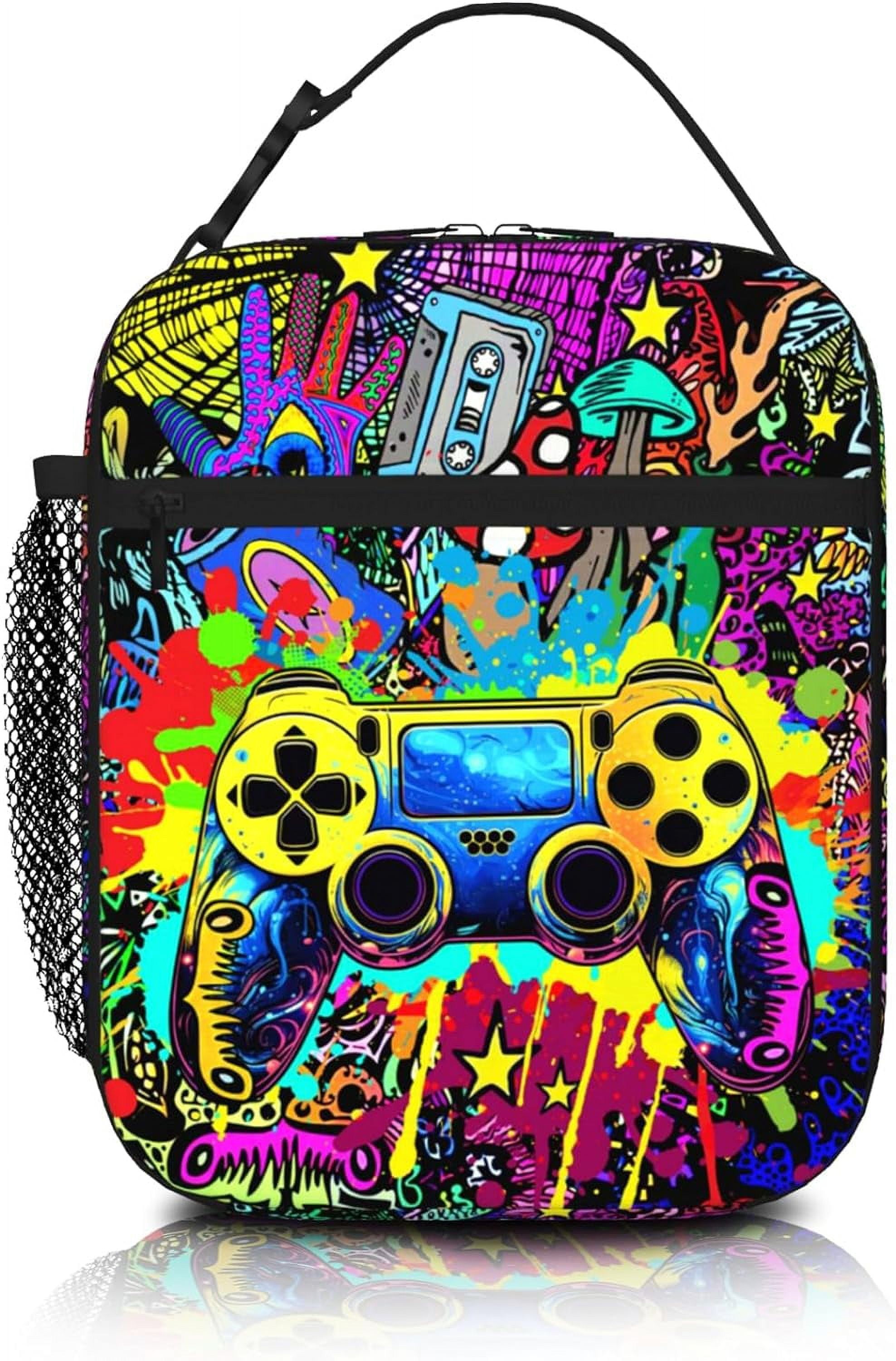 Baiyi Video Game Lunch Box Gamepad Insulated Lunch Bag Reusable Cool