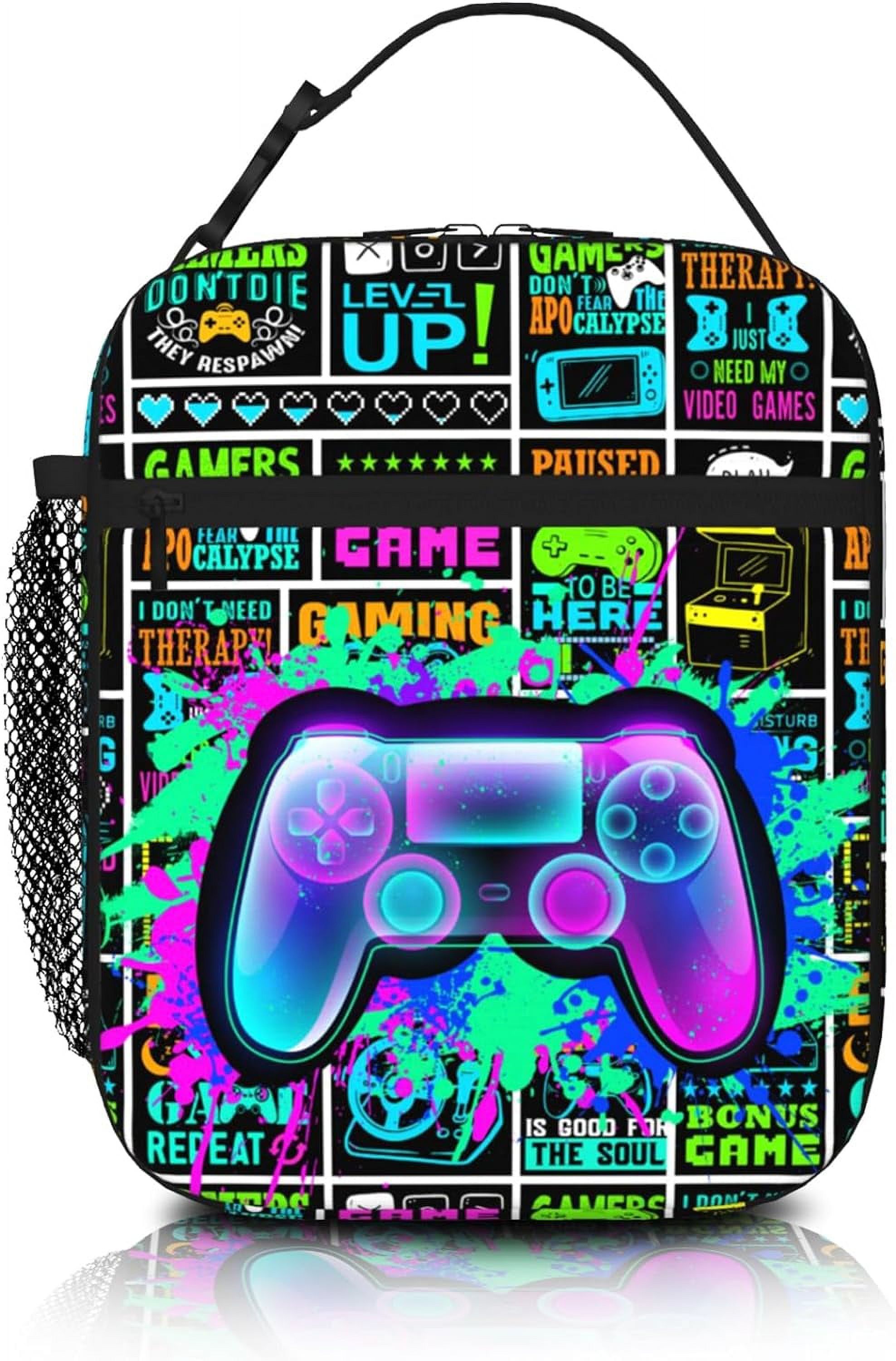 Baiyi Video Game Lunch Box Gamepad Insulated Lunch Bag Reusable Cool