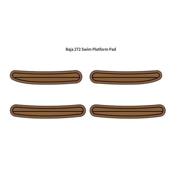 Baja 272 Swim Platform Step Pad Boat EVA Foam Faux Teak Deck Floor Mat Flooring
