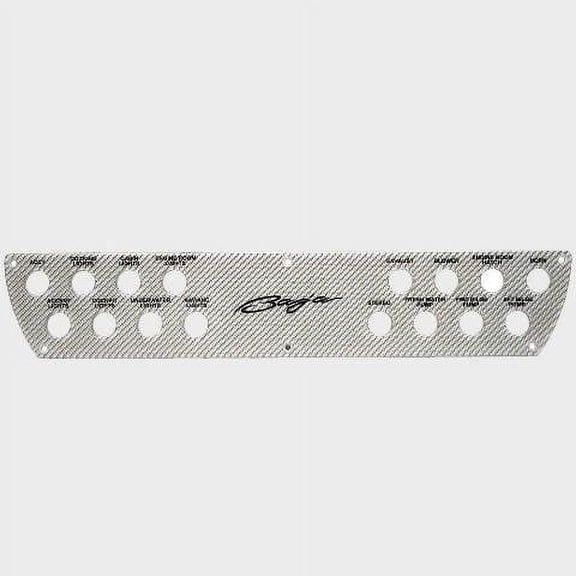 Baja Boat Blank Switch Panel | Silver Carbon Fiber 18 1/2 x 3 1/2 Inch