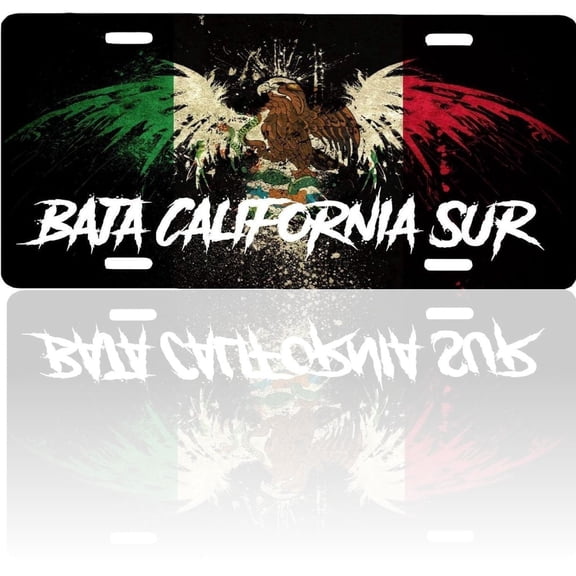 Baja California Sur Mexico Aluminum Vanity Novelty Plate Placa, 6" x 12", Souvenir, Decorative Tourist Gift Sign