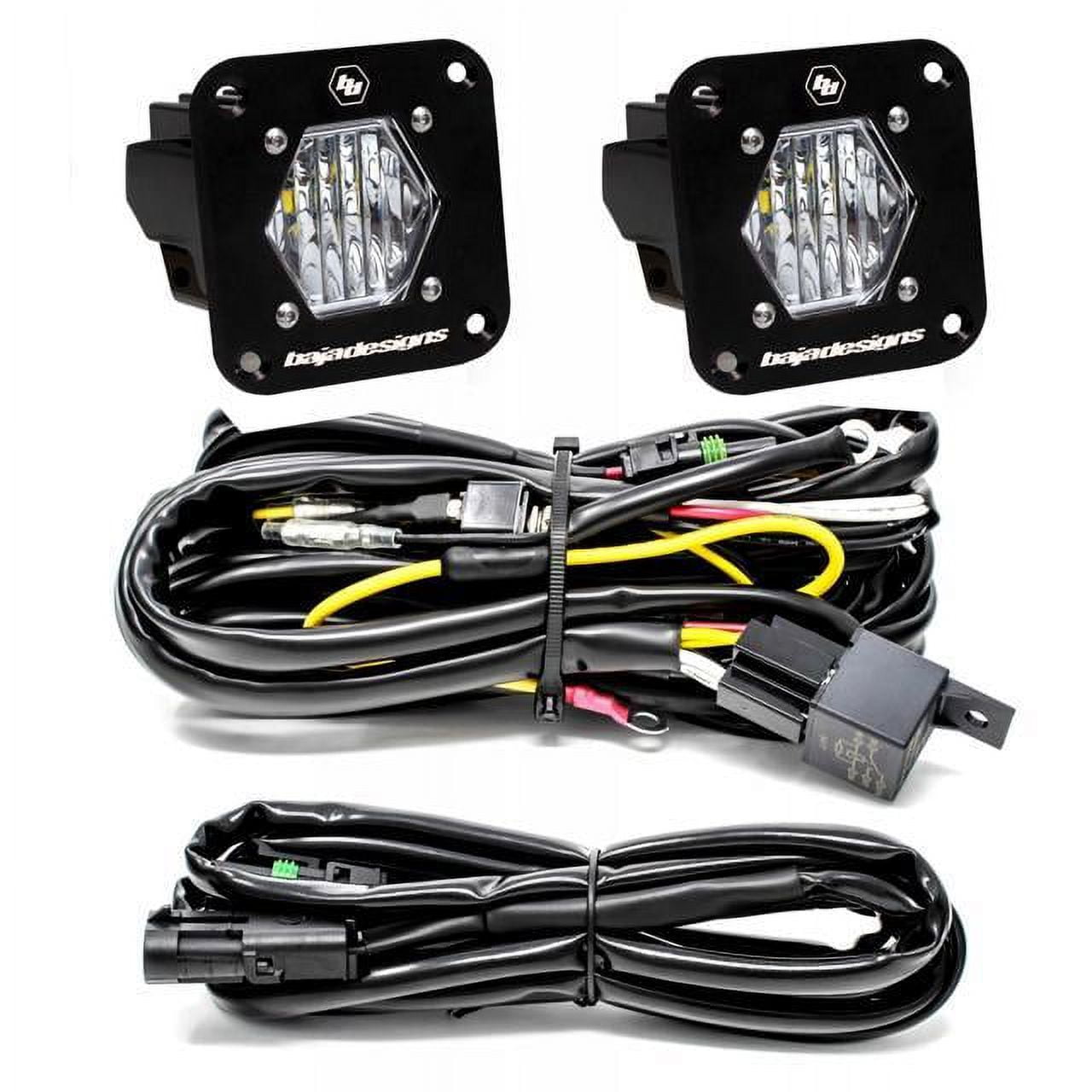 Baja Design 387808 6" LED Moisture Block Waterproof Flush Mount Lights with Clear Lens 2 pack