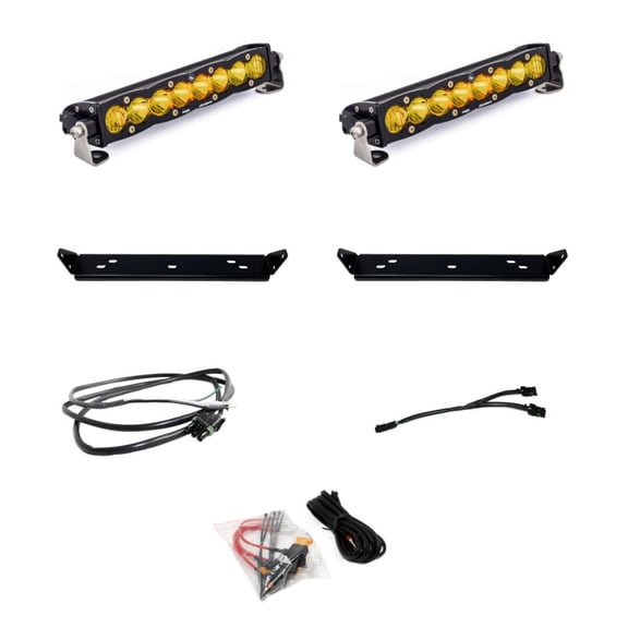Baja Design 448066 10in. S8 D/C Amber Behind Grill Kit For 21-23 Ford Raptor