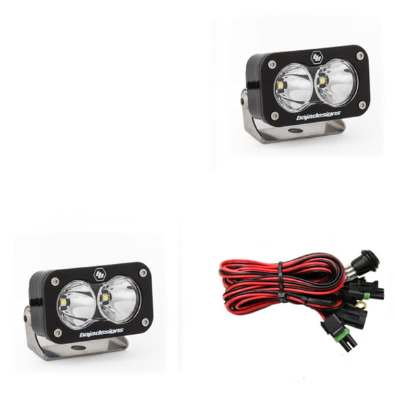 Baja Designs 487806 S2 Pro LED Auxiliary Light Pod Pair with Wiring Harness