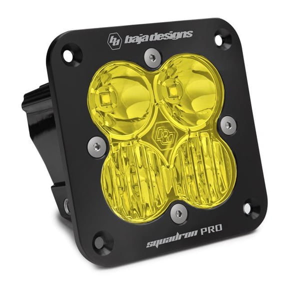 Baja Design 491013 Flush Mount LED Light Pod Black Amber Lens Driving-Combo