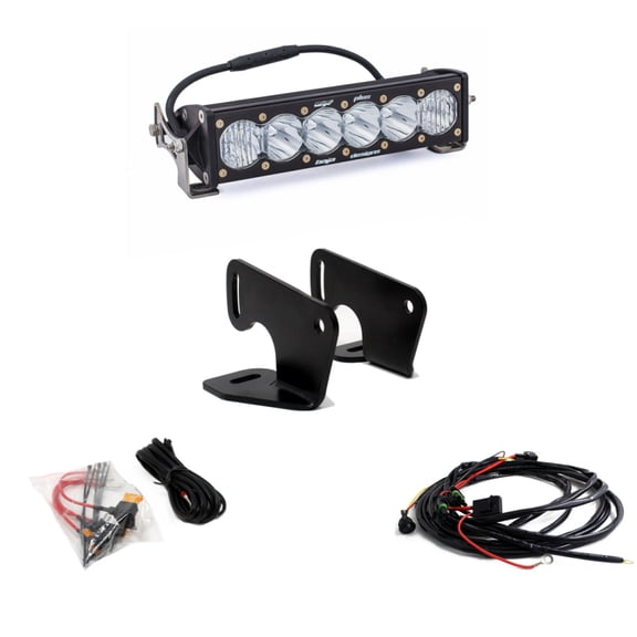 Baja Designs 10" Clear LED Light Bar fits Polaris RZR Pro XP Hood Mount Kit