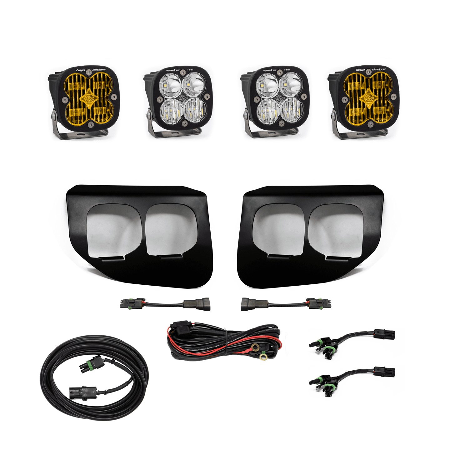 Baja Designs 2020-2021 Fits Ford F-250 F-350 Super Duty Dual FPK SAE Pro DC Amber Fog Lights 447737