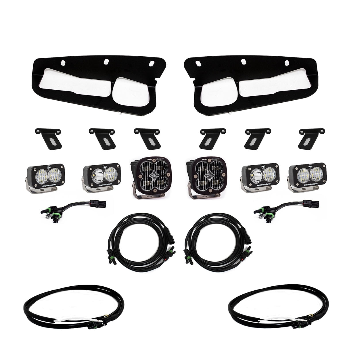 Baja Designs 2021-2022 Fits Ford Bronco Clear SAE Fog Pocket Kit with Upfitter 447761UP