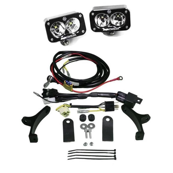 Baja Designs 49-7041 - Headlight Location Mounted Squadron Pro 3" 40W Square Driving/Combo Beam LED Light Kit