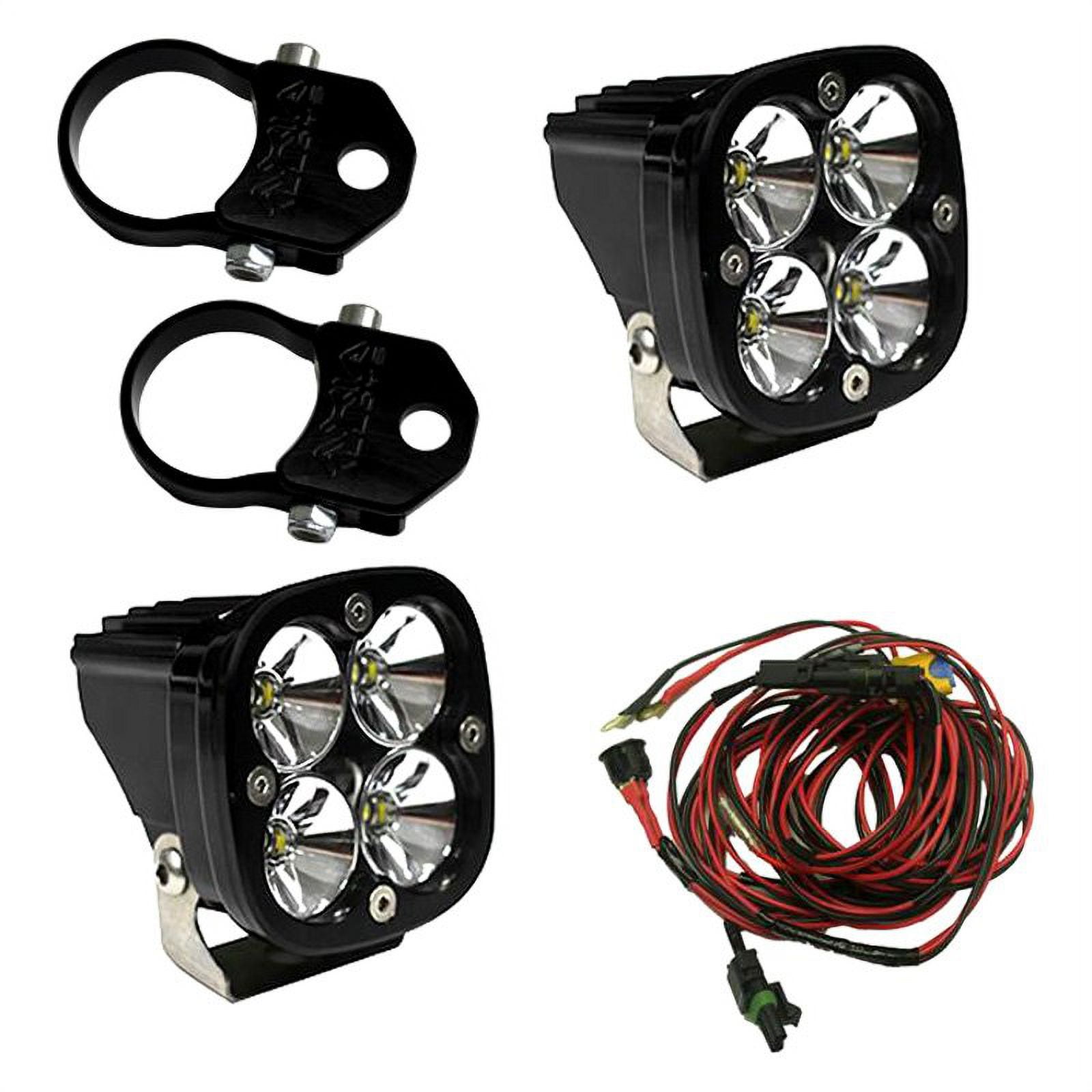 Baja Designs 49-7108 - Squadron Pro 3" 2x40W Square Driving/Combo Beam LED Lights Kit with Vertical 2" Mounts