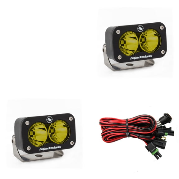 Baja Design 547811 LED Work Light Amber Lens Spot Pattern Pair S2 Sport