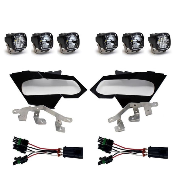 Baja Designs Can-Am Maverick X3 Headlight Kit S1 Spot with Clear Headlights - Part 447074