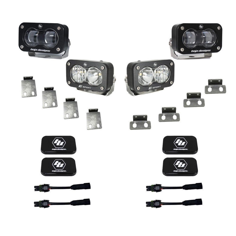Baja Designs 448180 S2 SAE/S2 Sport Clear Fog Light Kit For 21-23 Raptor/Bronco