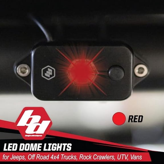 Baja Designs LED Dome Light with Switch (Red)