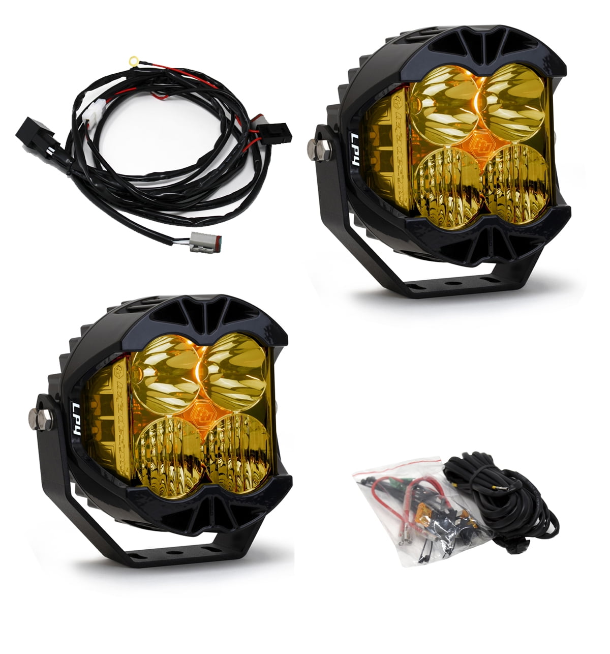 Baja Designs LP4 Pro LED Driving Combo Amber Lens Pair 297813