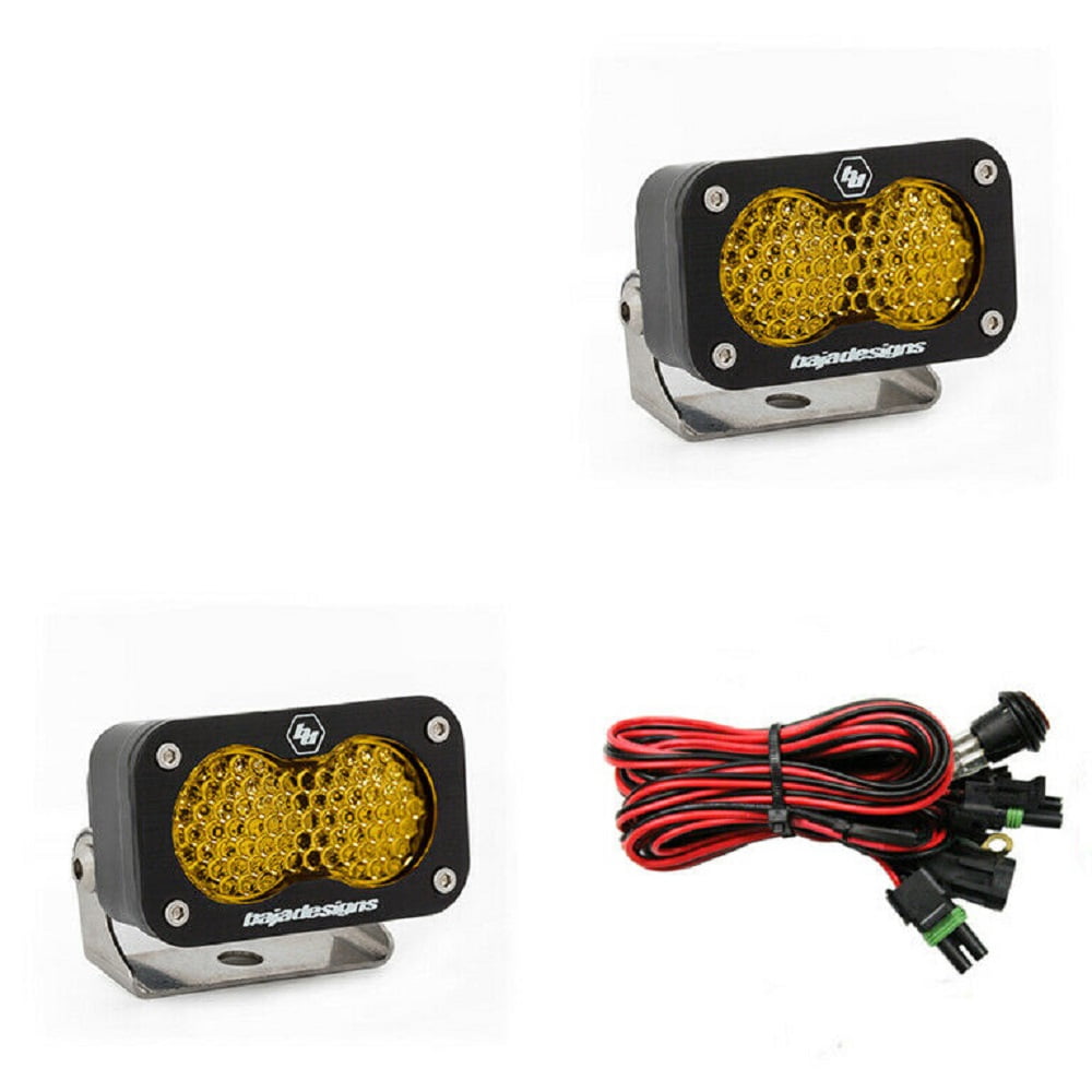 Baja Designs S2 Sport LED Amber 2.93x1.76 Fog Light 12V 12W 1130 Lumens 2 Pieces