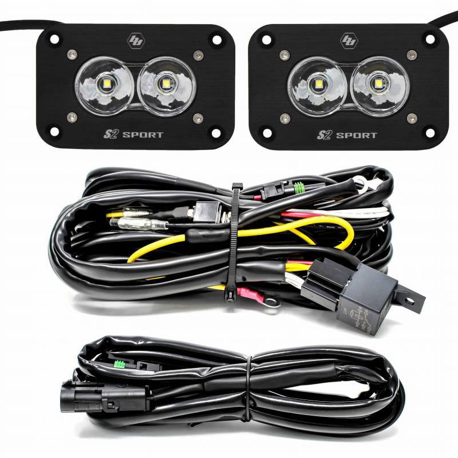 Baja Designs S2 Sport Pair LED Work Scene Flush Mount Backup Kit 547808