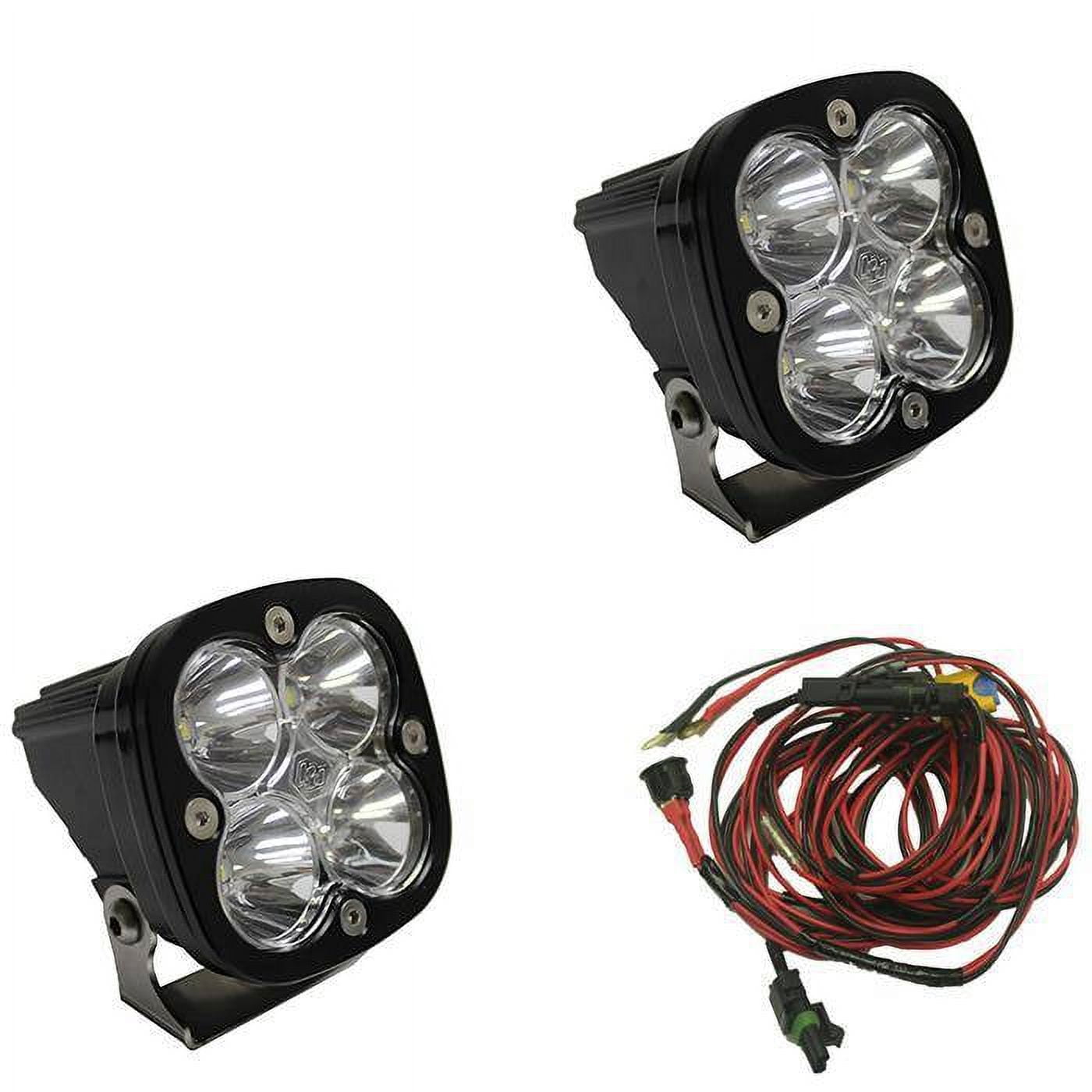 Baja Designs Squadron Pro LED Work Flood Light Pair, Waterproof, BD-497806, Black, 8 lbs