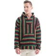 thumbnail image 1 of Baja Joe Striped Rasta Hoodie Woven Eco-Friendly Pullover, 1 of 3