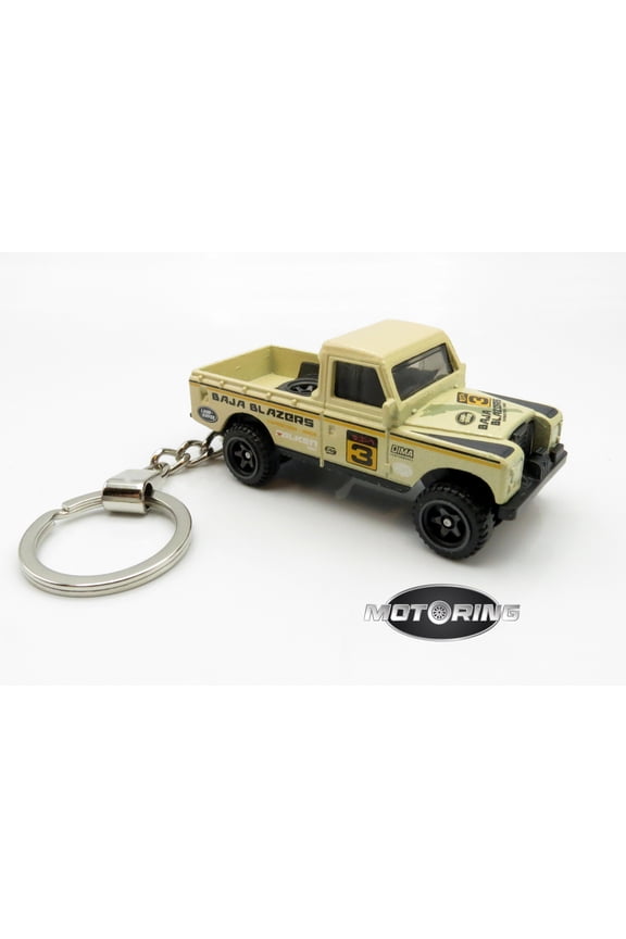 Baja Landrover Pickup Tan Truck Rare Novelty Keychain 1:64 Diecast