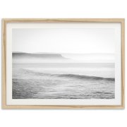 Baja Sunset Ocean Wall Art Print, Black White Coastal Landscape And Home Decor