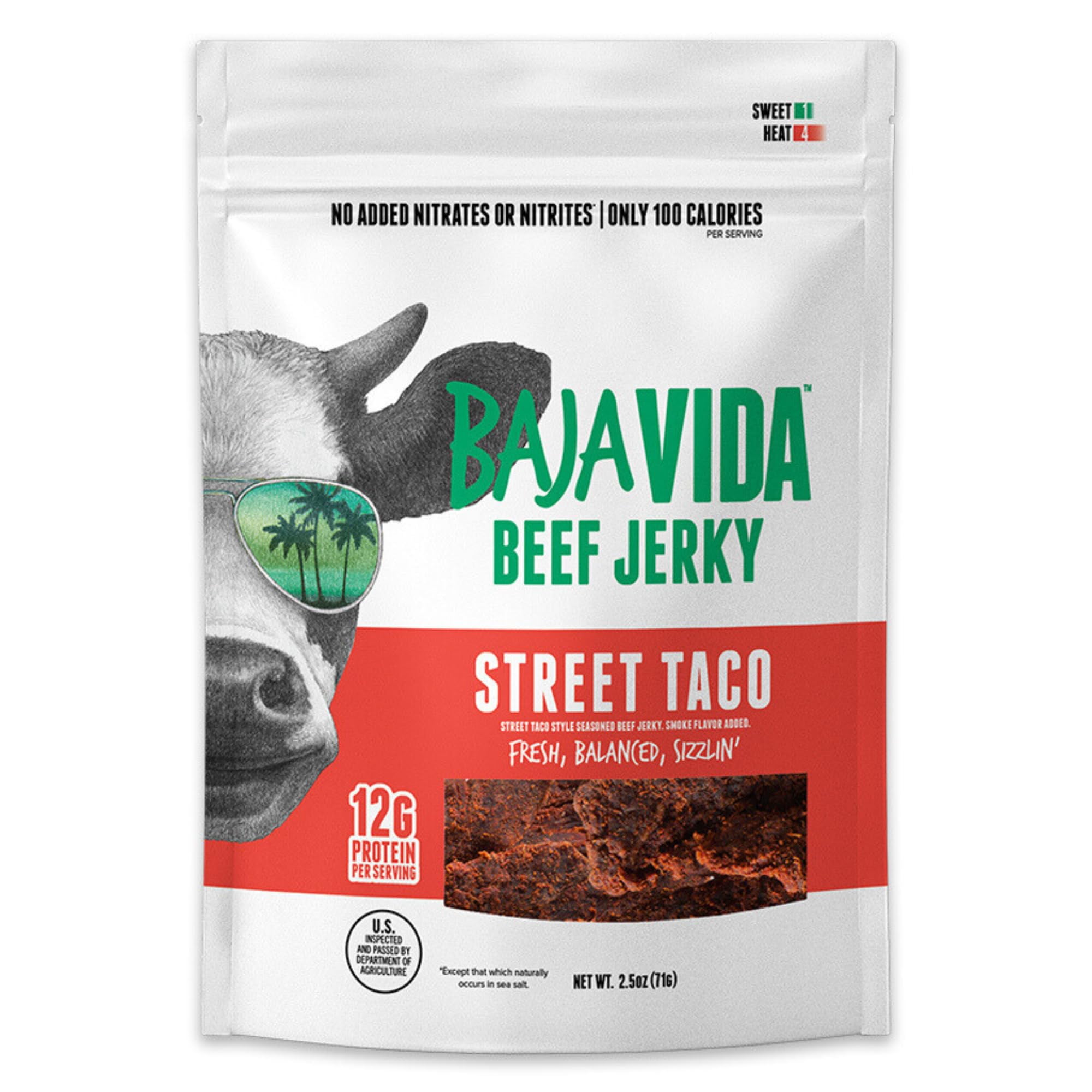 Baja Vida Street Taco OIF8 Beef Jerky - Sweet and Spicy Beef Jerky ...