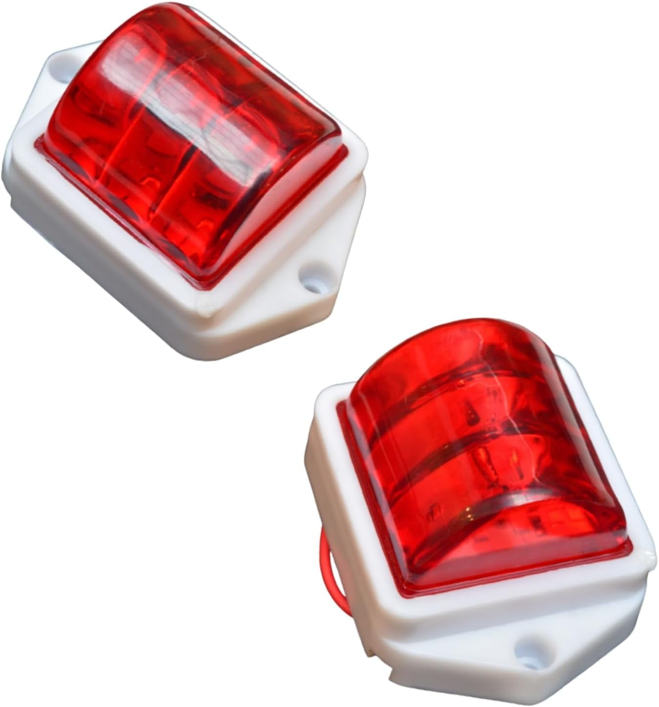 Bajato 2Pcs Universal Side Marker 2x2 Inch Trailer RV Marker LED Light