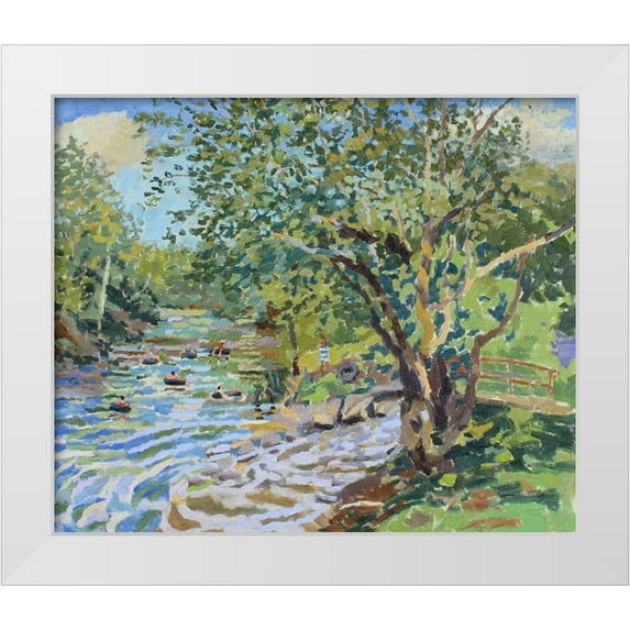 Bajility, Andra 14x12 White Modern Wood Framed Museum Art Print Titled - Nimrod Exiting Tubers