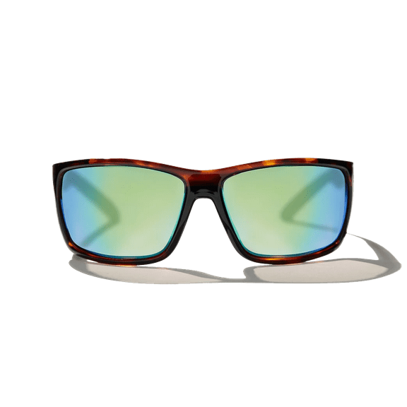 BAJIO Bales Beach Brown Tortoise Gloss | Green Mirror Glass LG Sunglasses