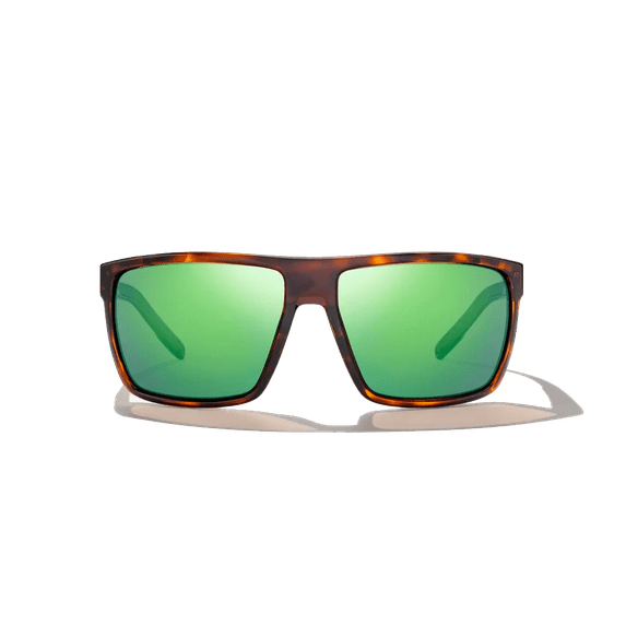 BAJIO Toads Brown Tortoise Gloss | Green Mirror Glass Sunglasses