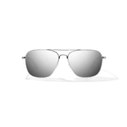 Bajio Sunglasses - Model Snipes - Silver Gloss, Polycarbonate Lens, Gray Mirror