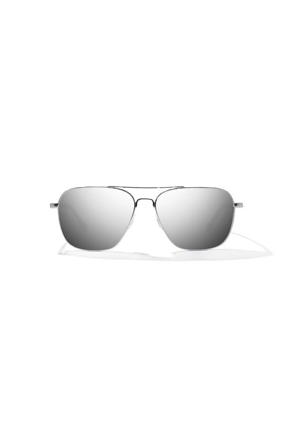Sunglasses - Model Snipes - Silver Gloss, Polycarbonate Lens, Gray Mirror