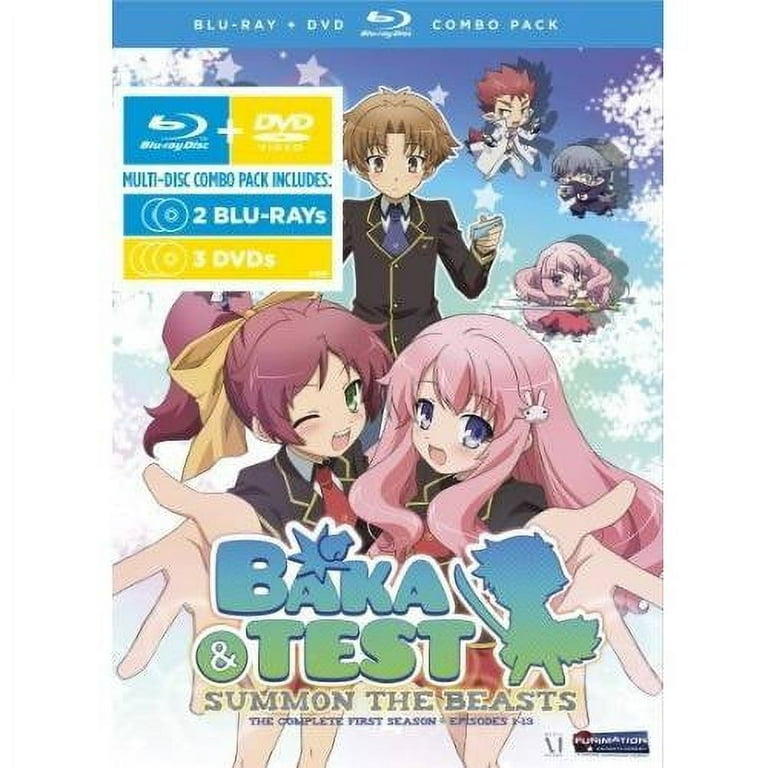 Baka Test Season One 2 Disc Blu ray 3 Disc DVD Widescreen