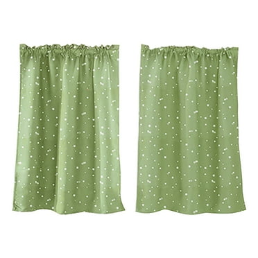 Bakdue Star Curtains Short Small Rod Kitchen Coffee Bedroom Lace 29 X 36 Inch 2 Panels