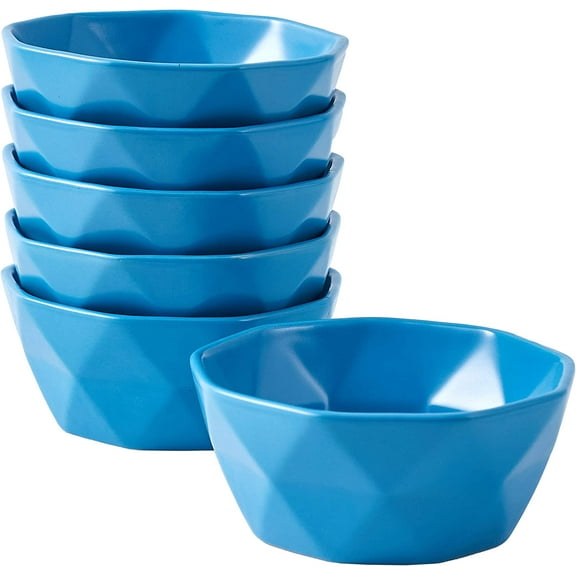 Bake And Serve 6-Pack Geometric Matte 13 oz Oven Safe Ceramic Cereal Dessert Bowls