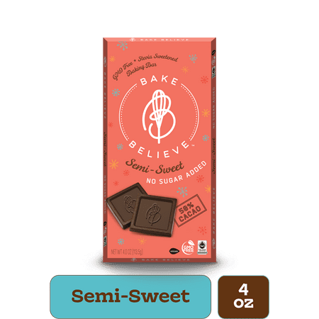 Bake Believe, Keto-Friendly, Semi-Sweet Baking Bar, 4 oz