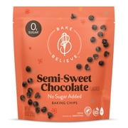 Bake Believe, Keto-Friendly, Semi-Sweet Chocolate Flavored Baking Chips, 9 oz Pouch
